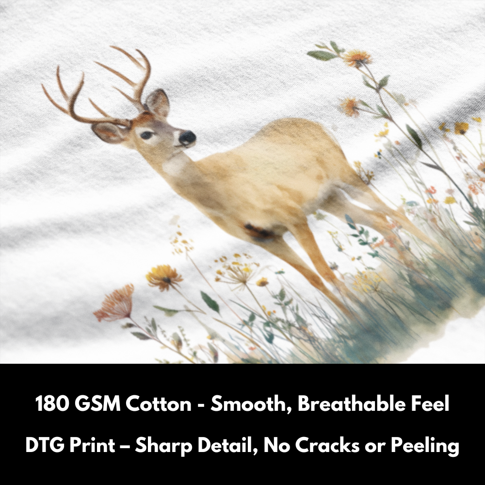 Deer with Wildflowers Tee