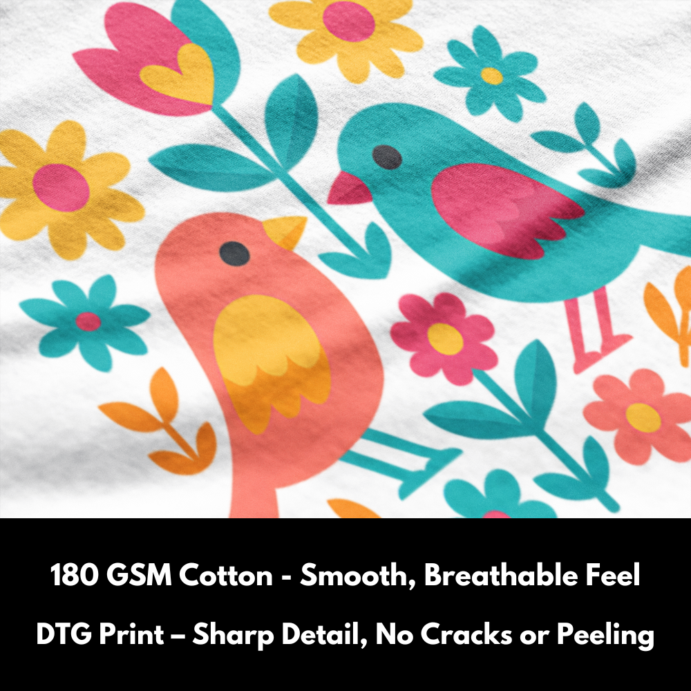 Candy Garden Lovebirds - 100% Cotton Tshirts