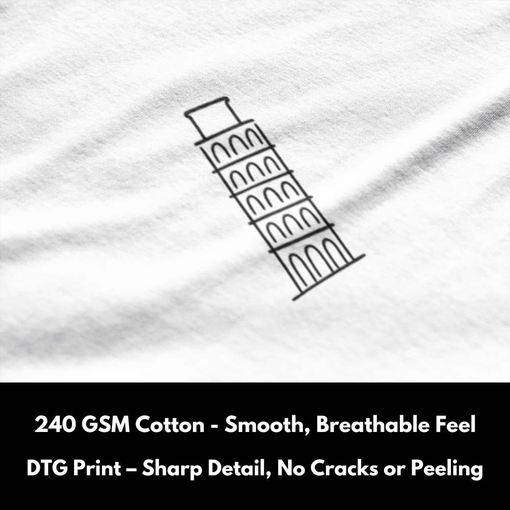 Leaning Tower of Pisa - Minimalist Tees