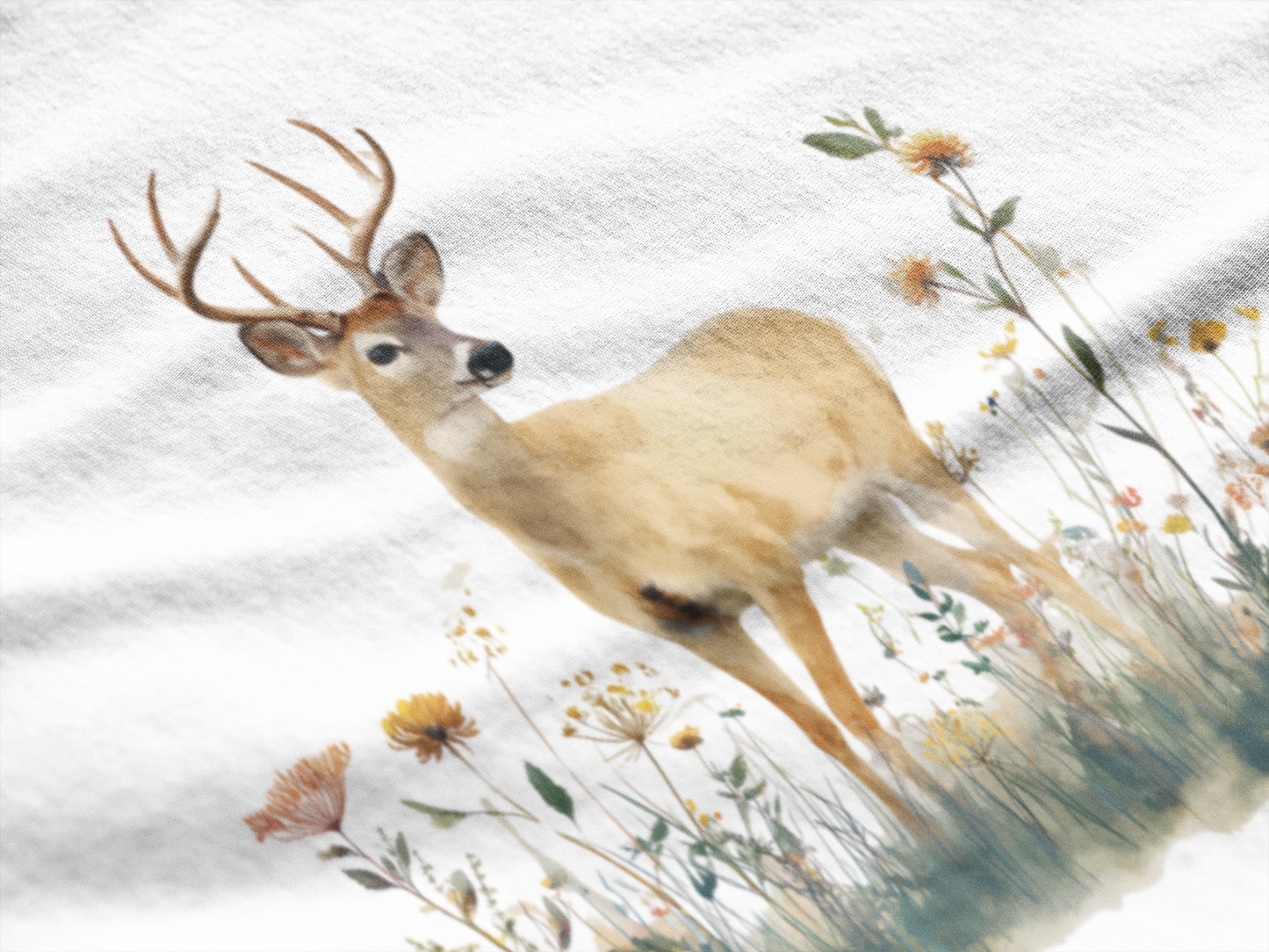 Deer with Wildflowers Tee