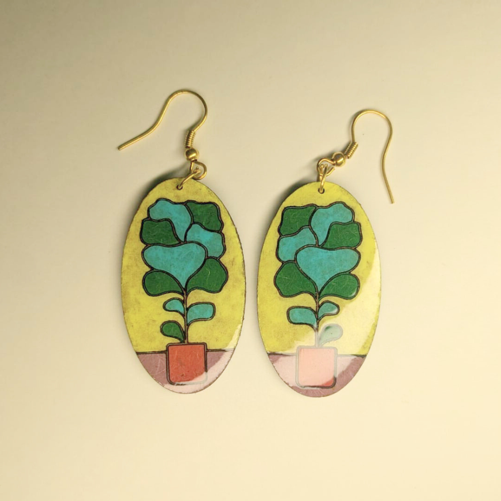 Woodland Leaves Drop Earring