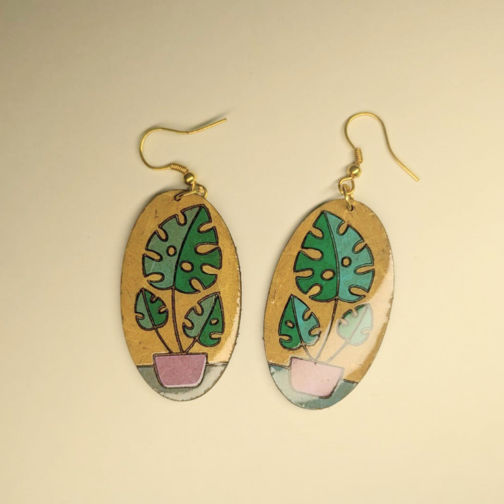 Leafy Silhouettes Drop Earring