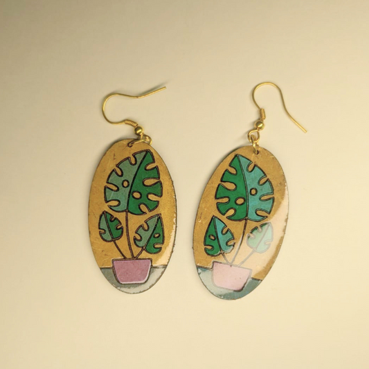 Leafy Silhouettes Drop Earring
