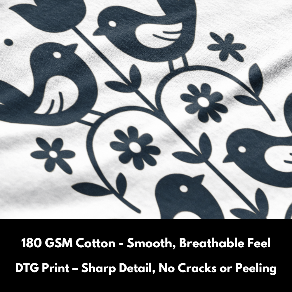 Midnight Folk Songbirds - 100% Cotton Tshirts