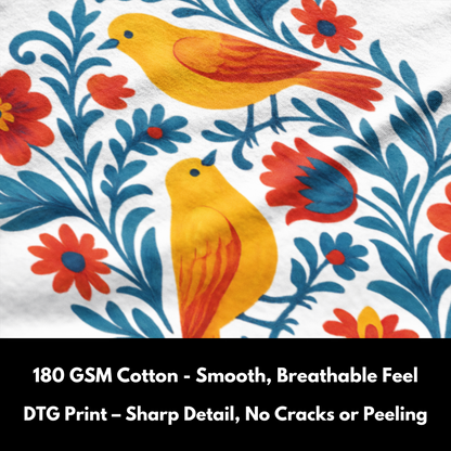 Sunburst Canaries in Bloom - 100% Cotton Tshirts