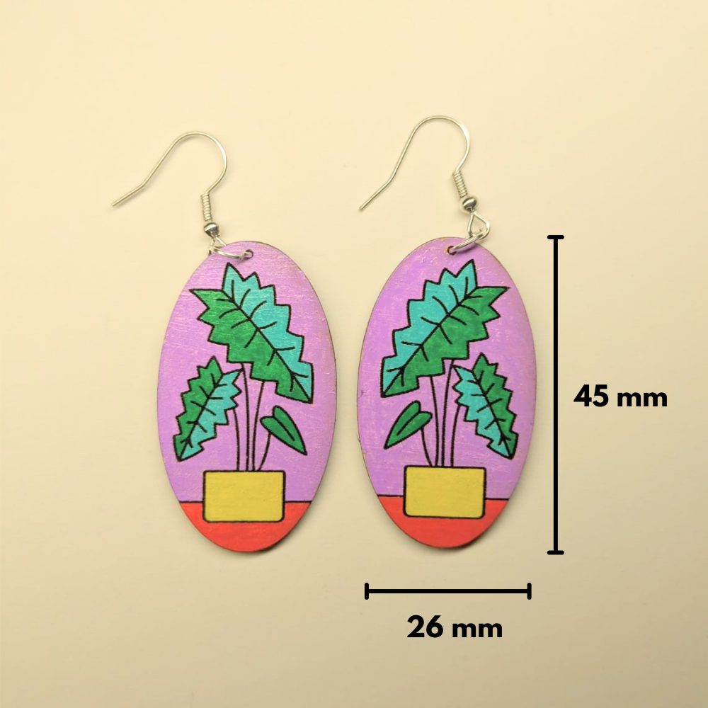 Potted Charm Drop Earring