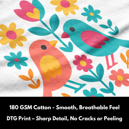 Candy Garden Lovebirds - 100% Cotton Tshirts