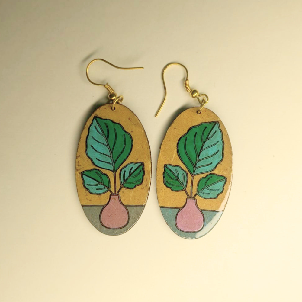 Foliage Forms Drop Earring