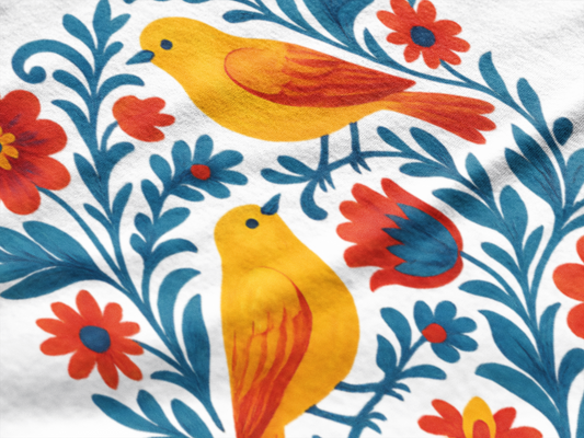 Sunburst Canaries in Bloom - 100% Cotton Tshirts