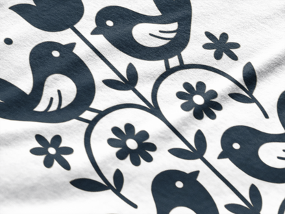 Midnight Folk Songbirds - 100% Cotton Tshirts