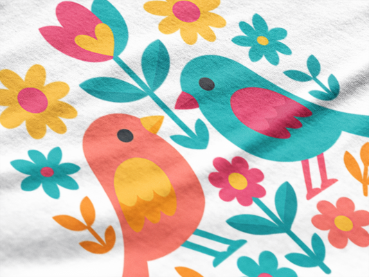Candy Garden Lovebirds - 100% Cotton Tshirts