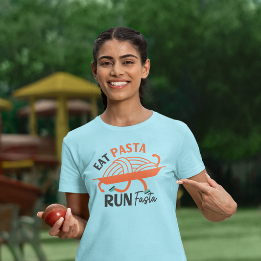 Eat Pasta Run Fasta - 100% Cotton T-Shirt