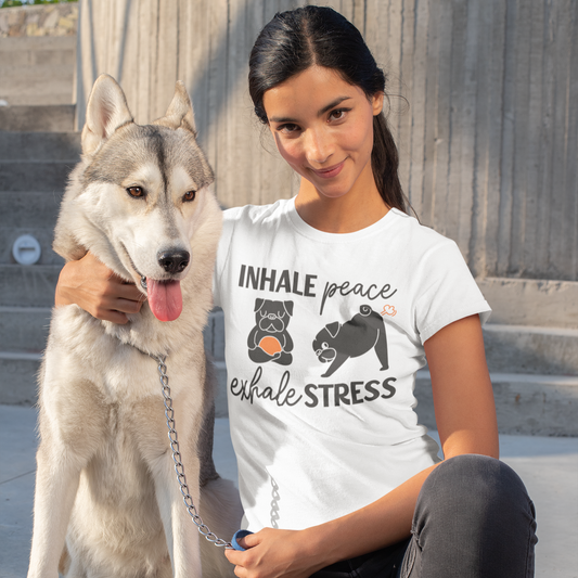 Inhale Peace Exhale Stress - 100% Cotton T-Shirt